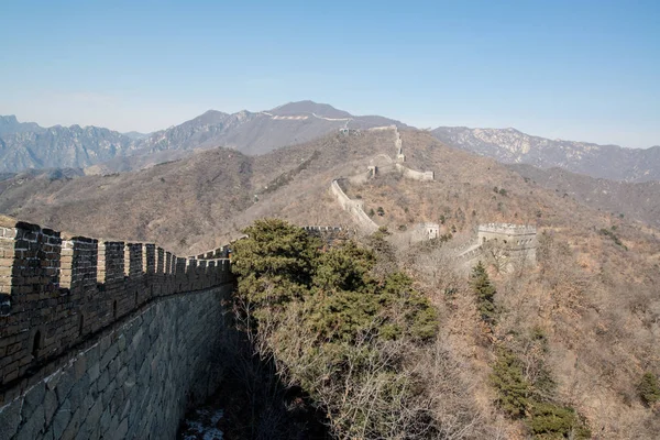 Velká Čínská Zeď Mutianyu Nedaleko Pekingu Čína — Stock fotografie