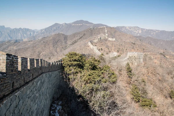 Velká Čínská Zeď Mutianyu Nedaleko Pekingu Čína — Stock fotografie