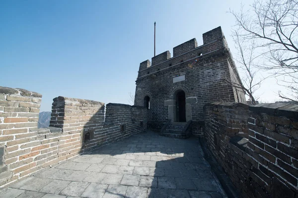 Wielki Mur Chiński Mutianyu Pobliżu Pekinu Chiny — Zdjęcie stockowe