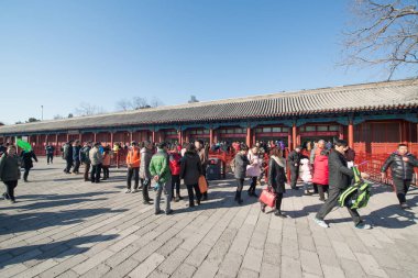Pekin, Çin - Circa Şubat 2016: Pekin'de Yasak Şehir. Yasak Şehir Çin'de kraliyet sarayı, Bu dünyanın kültürel mirasıdır. 