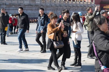 Pekin, Çin - Circa Şubat 2016: Pekin'de Yasak Şehir. Yasak Şehir Çin'de kraliyet sarayı, Bu dünyanın kültürel mirasıdır. 