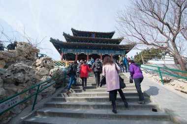 Pekin, Çin - Circa Şubat 2016: Pekin'de Yasak Şehir. Yasak Şehir Çin'de kraliyet sarayı, Bu dünyanın kültürel mirasıdır. 