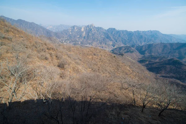 Uitzicht Vanaf Chinese Muur Bij Mutianyu Buurt Van Peking China — Stockfoto