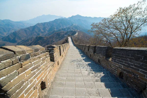 Velká Čínská Zeď Mutianyu Nedaleko Pekingu Čína — Stock fotografie