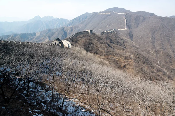 Velká Čínská Zeď Mutianyu Nedaleko Pekingu Čína — Stock fotografie