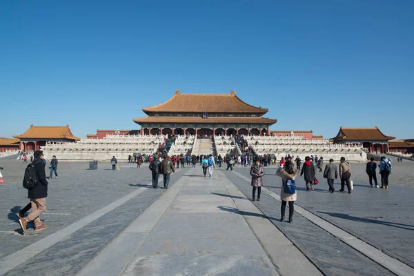 Pekin, Çin - Circa Şubat 2016: Pekin'de Yasak Şehir. Yasak Şehir Çin'de kraliyet sarayı, Bu dünyanın kültürel mirasıdır. 