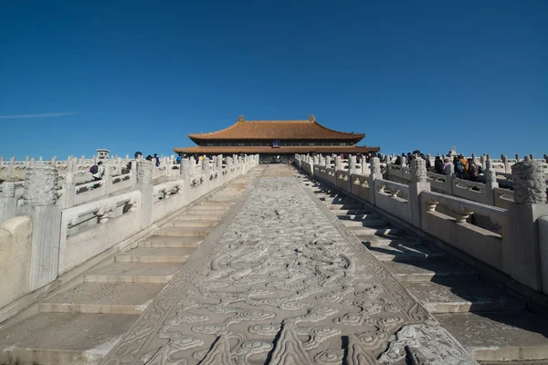 Pekin, Çin - Circa Şubat 2016: Pekin'de Yasak Şehir. Yasak Şehir Çin'de kraliyet sarayı, Bu dünyanın kültürel mirasıdır. 