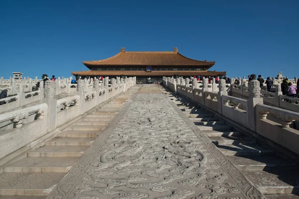 Pekin, Çin - Circa Şubat 2016: Pekin'de Yasak Şehir. Yasak Şehir Çin'de kraliyet sarayı, Bu dünyanın kültürel mirasıdır. 