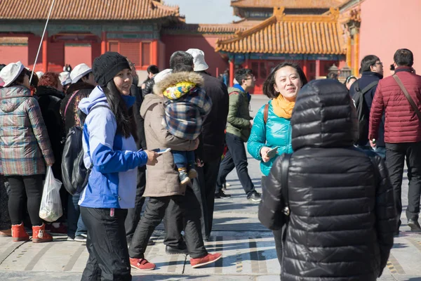 Pekin, Çin - Circa Şubat 2016: Pekin'de Yasak Şehir. Yasak Şehir Çin'de kraliyet sarayı, Bu dünyanın kültürel mirasıdır. 