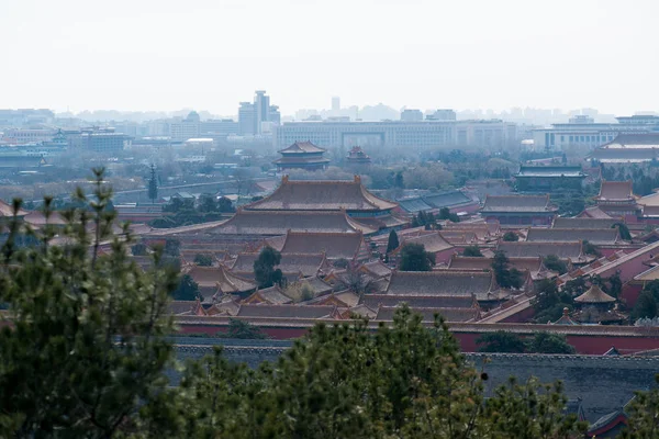 Pekin Chiny Circa Lutego 2016 Widok Lotu Ptaka Zakazane Miasto — Zdjęcie stockowe