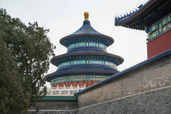 Vue Temple Ciel Pékin Chine — Photo