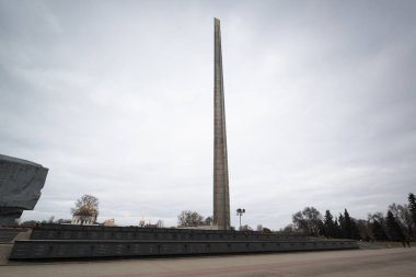 Brest, Belarus, Şubat 2019: Brest kalesinde Monument cesaret eski Brest-Litovsk Kalesi olarak bilinen, Brestin Brest bir 19 yüzyıl Rus kale, Belarus