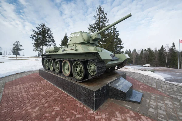 Loshany Wit Rusland Circa Maart 2019 Tank Historische Culturele Complex — Stockfoto