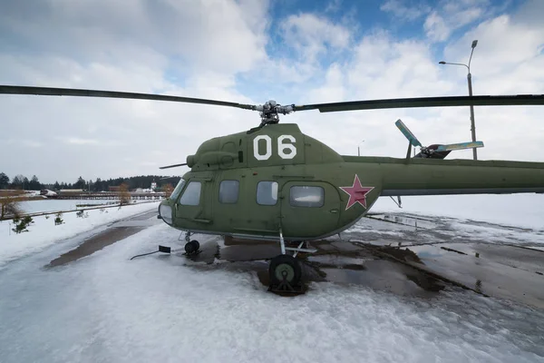 Loshany Belarus Yaklaşık Mart 2019 Helikopter Minsk Belarus Yakınındaki Loshany — Stok fotoğraf