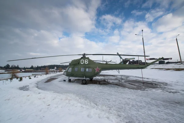 Loshany Fehéroroszország Március 2019 Helikopter Történelmi Kulturális Komplex Sztálin Vonal — Stock Fotó