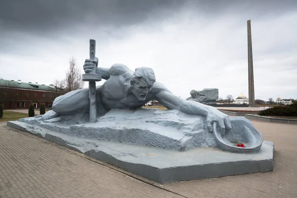 Brest Bielorussia Circa Febbraio 2019 Scultura Della Sete Nella Fortezza — Foto Stock