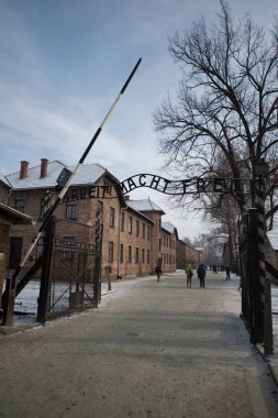 Oswiecim, Polonya-27 Ocak 2014-eski bir Nazi imha toplama kampı Auschwitz II, Avrupa 'nın en büyük 27 Ocak 2014 Oswiecim içinde