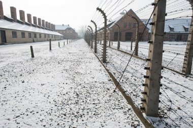 Oswiecim, Polonya-27 Ocak 2014-eski bir Nazi imha toplama kampı Auschwitz II, Avrupa 'nın en büyük 27 Ocak 2014 Oswiecim içinde