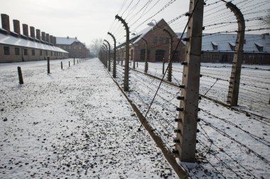 Oswiecim, Polonya-27 Ocak 2014-eski bir Nazi imha toplama kampı Auschwitz II, Avrupa 'nın en büyük 27 Ocak 2014 Oswiecim içinde
