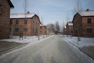 Oswiecim, Polonya-27 Ocak 2014-eski bir Nazi imha toplama kampı Auschwitz II, Avrupa 'nın en büyük 27 Ocak 2014 Oswiecim içinde