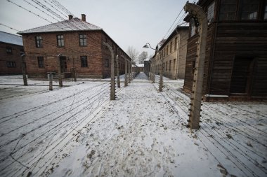 Oswiecim, Polonya-27 Ocak 2014-eski bir Nazi imha toplama kampı Auschwitz II, Avrupa 'nın en büyük 27 Ocak 2014 Oswiecim içinde