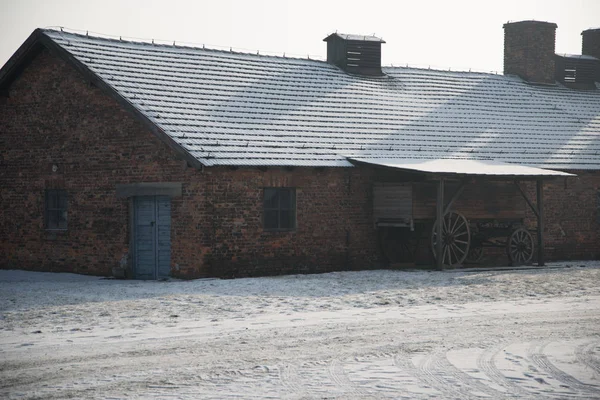 Collapsed gas chamber in Concentration camp Auschwitz Birkenau a former Nazi extermination camp on January 27, 2014 in Oswiecim