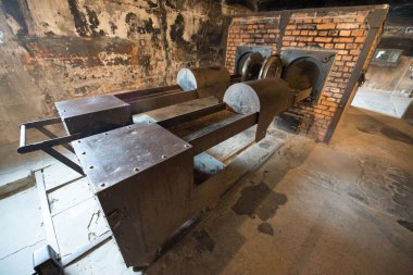 Auschwitz Birkenau eski bir Nazi imha kampı Brzezinka, Polonya Oswiecim yakınında.