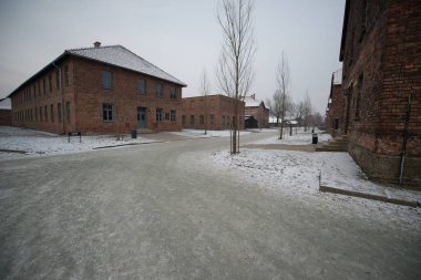 Oswiecim, Polonya-27 Ocak 2014-eski bir Nazi imha toplama kampı Auschwitz II, Avrupa 'nın en büyük 27 Ocak 2014 Oswiecim içinde