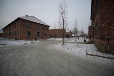 Oswiecim, Polonya-27 Ocak 2014-eski bir Nazi imha toplama kampı Auschwitz II, Avrupa 'nın en büyük 27 Ocak 2014 Oswiecim içinde