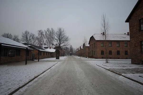 Oswiecim Πολωνία Ιανουαρίου 2014 Ένα Πρώην Ναζιστικό Στρατόπεδο Συγκέντρωσης Άουσβιτς — Φωτογραφία Αρχείου