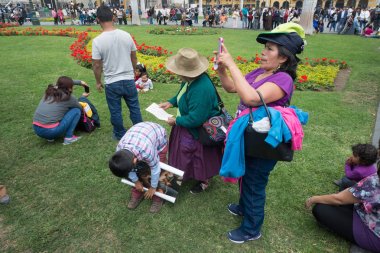 Lima, Peru, 30 Ağustos 2017: Santa Rose Lima, Peru 400 yıldönümü tatili Ağustos 'ta 30, 2017. Rose of Lima, Peru 'nun koruyucu azizi ve Latin Amerika 'nın yerli yerlileri..