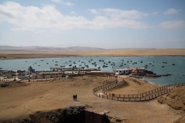 Paracas Ulusal Koruma Alanı, Peru. Rezerv'in temel amacı deniz ekosistemini ve tarihi kültürel mirası korumaktır.  