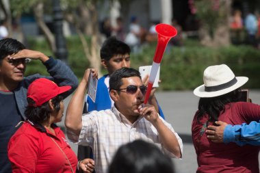 Lima, Peru, 30 Ağustos 2017: Santa Rose Lima, Peru 400 yıldönümü tatili Ağustos 'ta 30, 2017. Rose of Lima, Peru 'nun koruyucu azizi ve Latin Amerika 'nın yerli yerlileri..