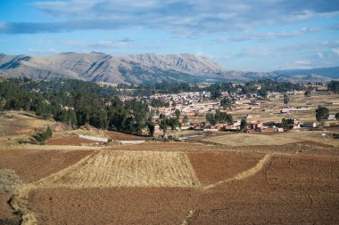 Peru, Güney Amerika güzel dağlar ve şehir
