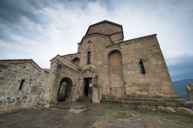 Mtskheta, Georgia, yaklaşık Eylül 2018: Mtskheta Ortodoks manastırı Jvari, Gürcistan