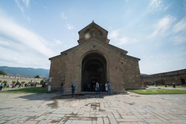 Mtskheta, Georgia, yaklaşık Eylül 2018: Mtskheta, Gürcistan'daki Svetitskhovel katedrali