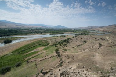 Uplistsikhe, Gürcistan'da antik insanların mağara şehrinden görünüm