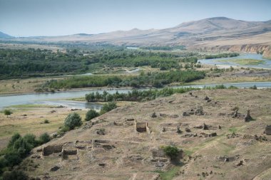 Uplistsikhe, Gürcistan'da antik insanların mağara şehrinden görünüm