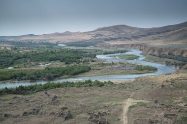 Uplistsikhe, Gürcistan'da antik insanların mağara şehrinden görünüm