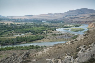 Uplistsikhe, Gürcistan'da antik insanların mağara şehrinden görünüm