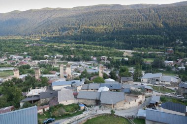 Samegrelo-Zemo Svaneti, Georgia 'da murkmeli köyü. UNESCO Dünya Mirası