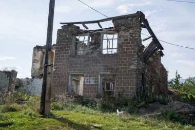 Samegrelo-Zemo Svaneti, Georgia 'da murkmeli köyü. UNESCO Dünya Mirası