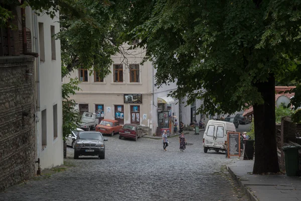 Sighnaghi Kakheti Geórgia Por Volta Agosto 2018 Rua Cidade Medieval — Fotografia de Stock