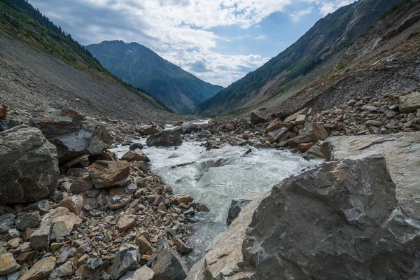 Majestic nature in Mestia, Georgia with Chalaadi glacier