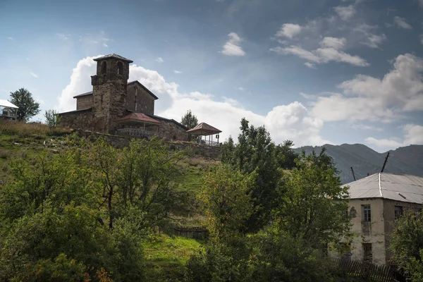 Villaggio Murkmeli Samegrelo Zemo Svaneti Georgia Patrimonio Mondiale Unesco — Foto Stock