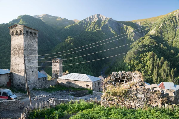 Murkmeli Aldeia Samegrelo Zemo Svaneti Geórgia Património Mundial Unesco — Fotografia de Stock