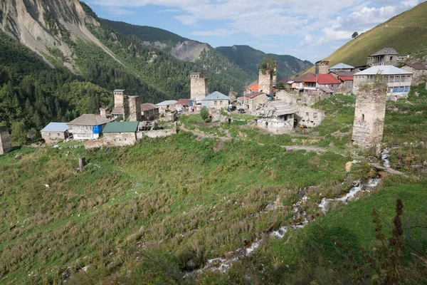 Murkmeli Village Samegrelo Zemo Svaneti Georgia Unesco World Heritage Site — Stock Photo, Image