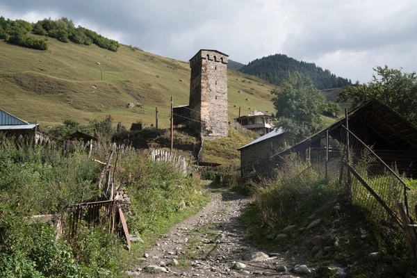 Villaggio Murkmeli Samegrelo Zemo Svaneti Georgia Patrimonio Mondiale Unesco — Foto Stock