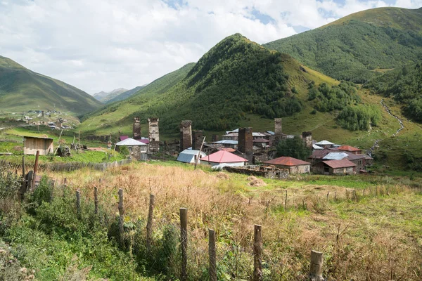 Murkmeli Aldeia Samegrelo Zemo Svaneti Geórgia Património Mundial Unesco — Fotografia de Stock