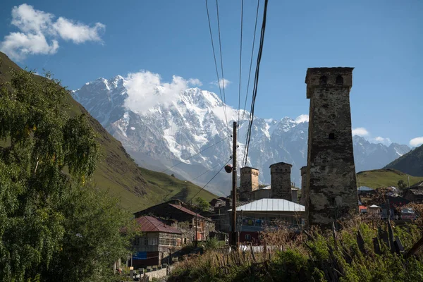 Villaggio Murkmeli Samegrelo Zemo Svaneti Georgia Patrimonio Mondiale Unesco — Foto Stock